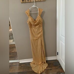 Gold Sequin Evening Gown